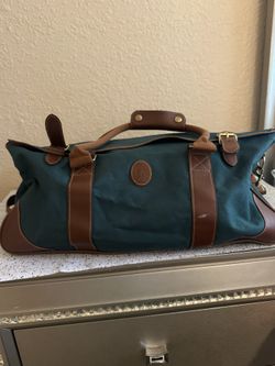 Vintage Ralph Lauren Green Canvas Crossbody Bag