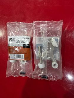 Hinge pin door stops. Silver nickel brush $4 each new excellent condition in sealed package. 2 available