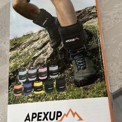 Apexup Adjustable Ankle & Wrist Weights – 10 lbs Pair (New)