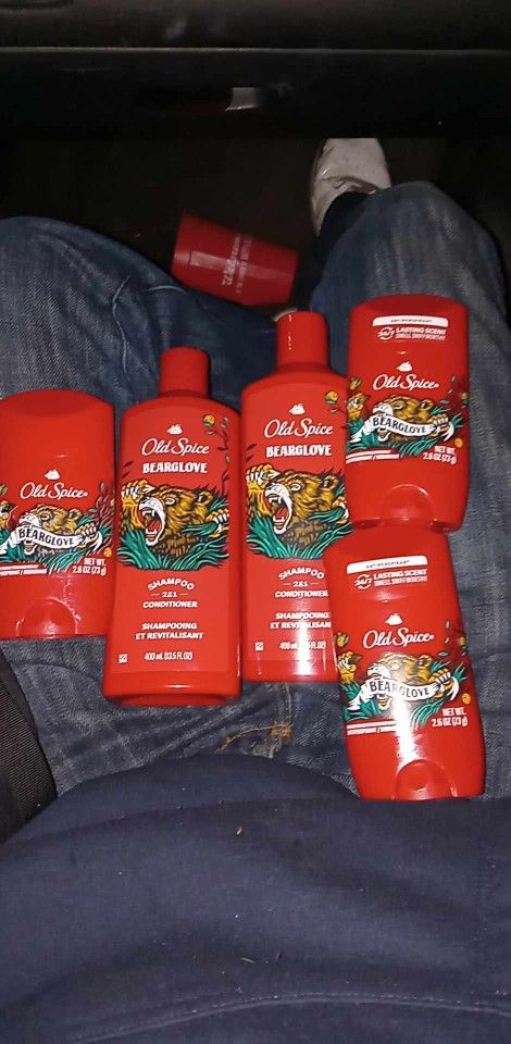 Old Spice Bearglove Body Wash And Deoderents 