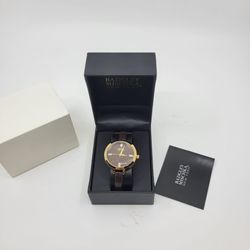 Badgley Mischka Gold Tone Brown Dial Watch Croc Print Leather Strap New in original box.
• Condition: Brand New in Box (NIB) / New with Tags (NWT). P