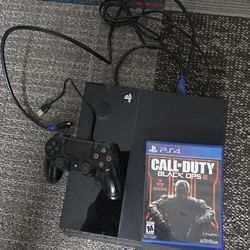 Ps4 console with 1 controller and game