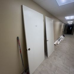 36” Plain Flat Doors X2