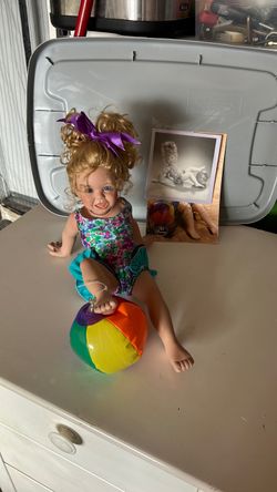 A11 Porcelain Toddler Doll with Beach Ball from Ashton Drake