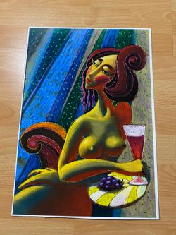 Print Of A Painting With Glitter Highlights