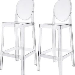 Pair Of Clear Barstools