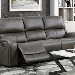 Pagosa gray reclining sofa