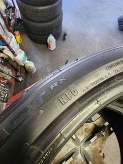 Semi new pair of 305/30R21 continental procontact RX NFO Porsche Oem just$400 both free Installation Only At GM Bros Garage In s el monte ca