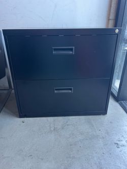 Scranton and Co 2-drawer black metal office file cabinet