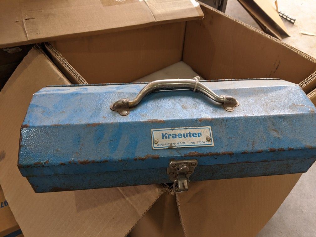 Krauter brand tool box with some basic hand tools