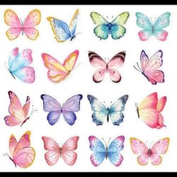 48 Butterfly Stickers 