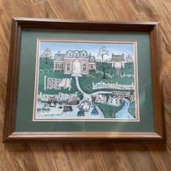 Quilter’s House Print Signed and Framed