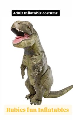 Halloween Adult Costume Jurassic World Inflatable T-Rex Dinosaur FunFlatable NEW