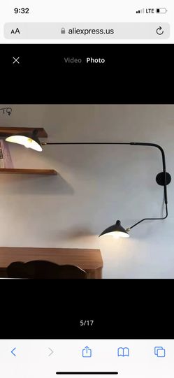 Industrial Dawn Spider Serge Mouille Wall Lamp With Switch Swing Arm LED Indoor Lighting