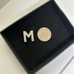 Moissanite Sterling Silver Letter M
