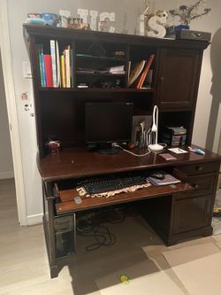 Desk And Hutch  Wood  