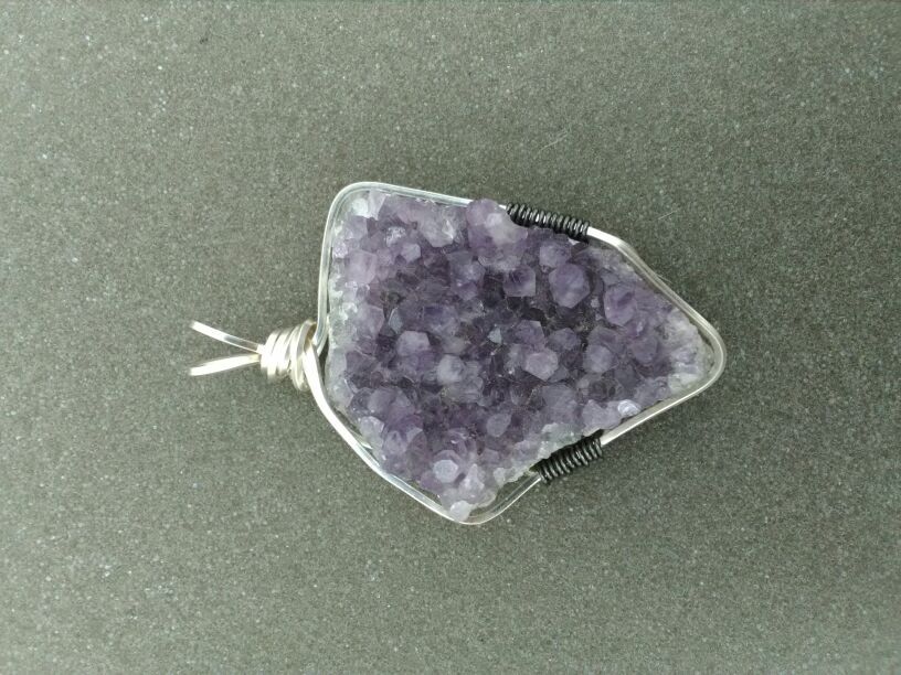 Amethyst Pendants wire wrapped
