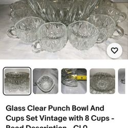 Crystal Punch Bowl 