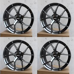 Staggered 20x8.5 ET35 & 20x10 ET40 5x120 Hyper Black Wheels CB72.6 Fits BMW 3 4 5 M3 Series