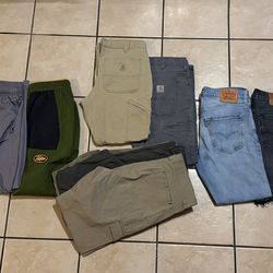 Bundle/Lot of Pants Jeans Sweats Shorts Mens
