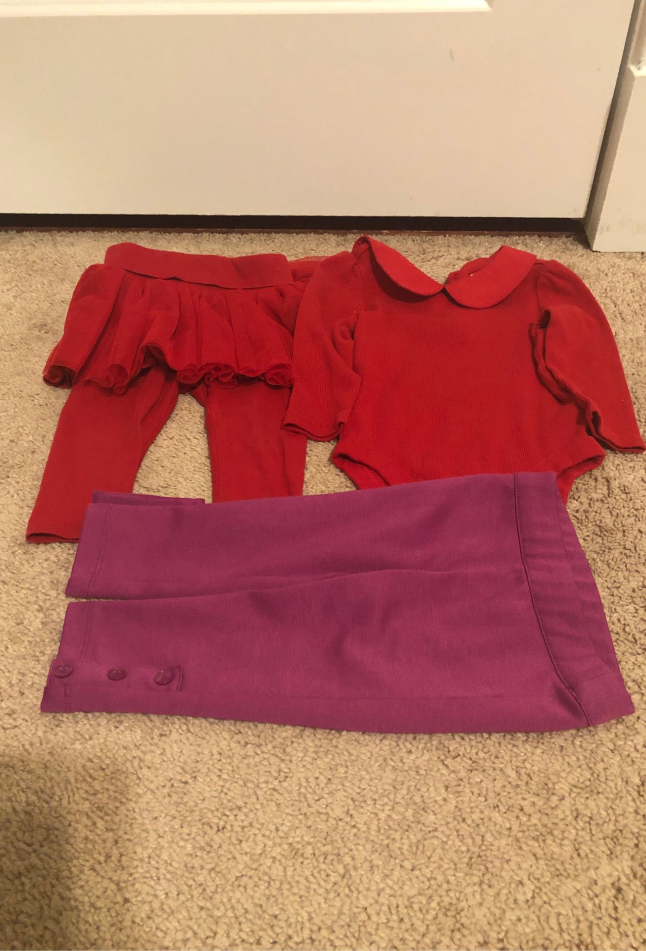 Red Baby Gap outfit 6 to 12 mos and 12 month pink pants