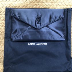 Ysl Saint Laurent Large Satin envelope Clutch 