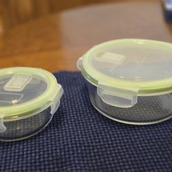 2 Crofton glass storage containers