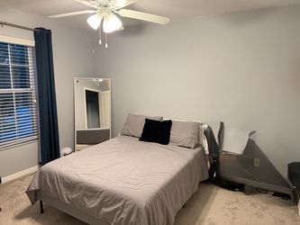 Full Size Bed with a memory foam Mattress