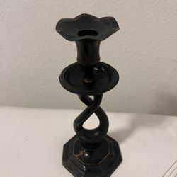 bronze candle holder 9.1/2 in very good condition