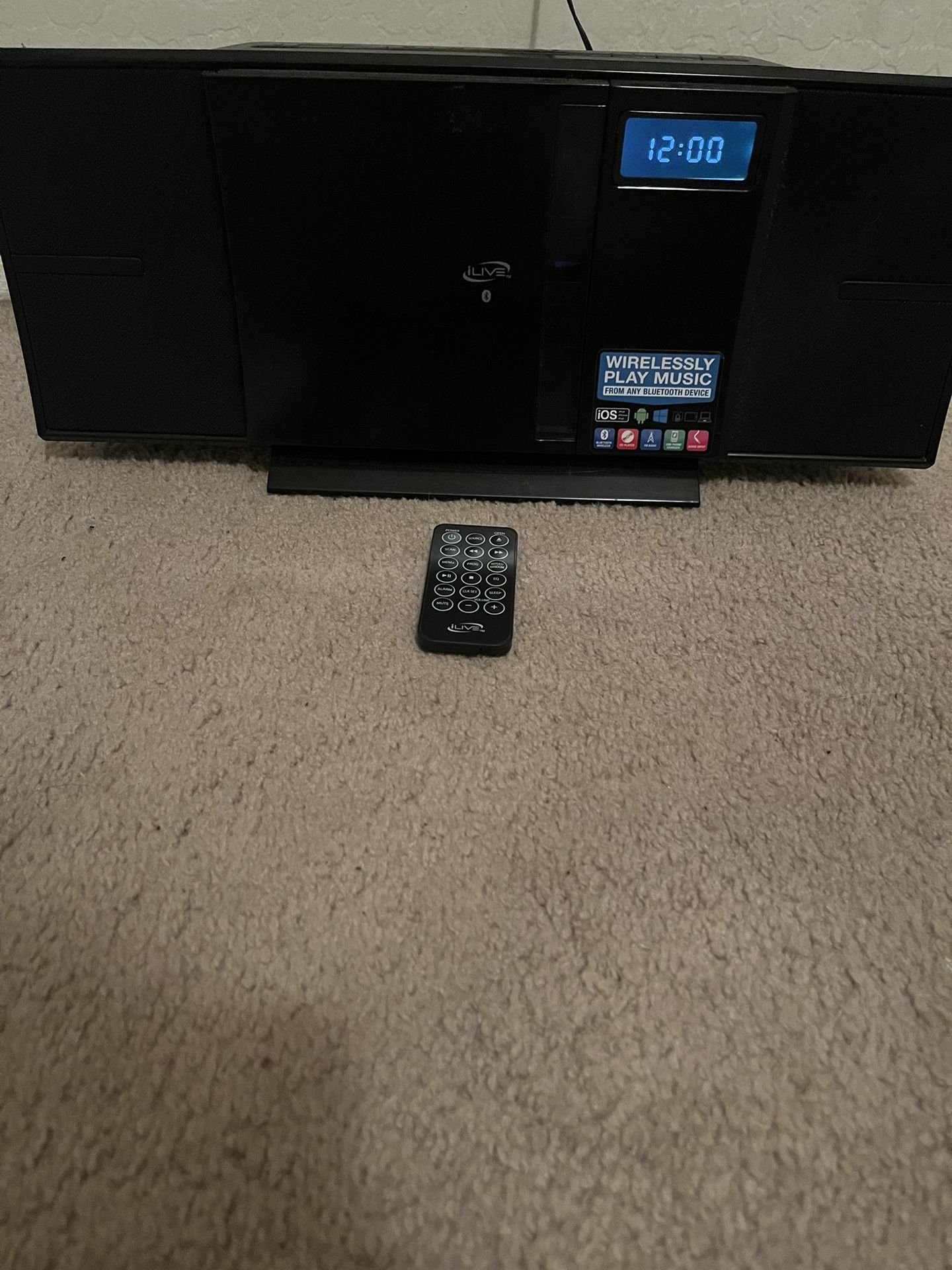 Bluetooth Stereo System With Remote