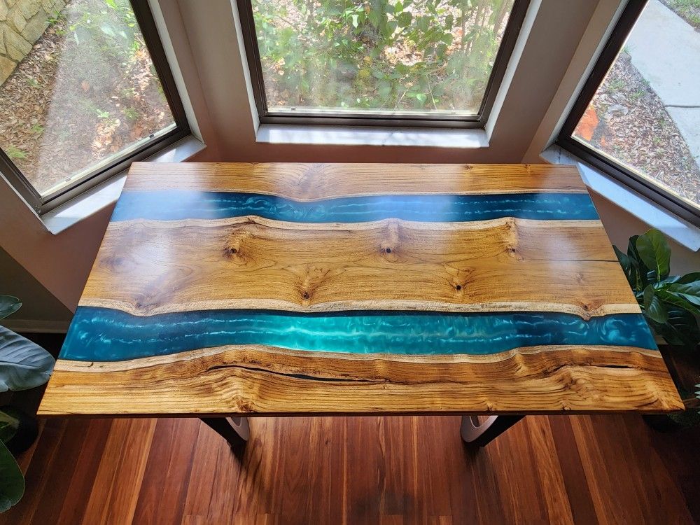 'Bora Bora' Latin Teak River Table w/Premium Legs