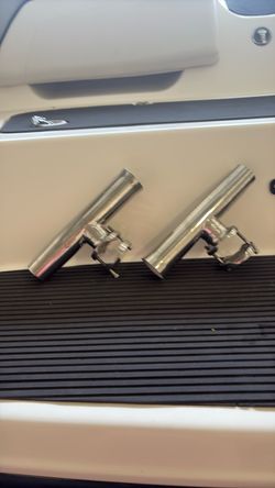 Stainless Steel Clamp-On Rod Holders – Set of 2