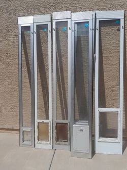 6ft Tall Pet Dog Cat Door Sliders $40-$60 each Doggy Door See All Photos Read Description