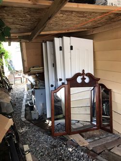 Whole Kitchen Cabinet, Doors, Washer, Dryer, and Dresser mirror