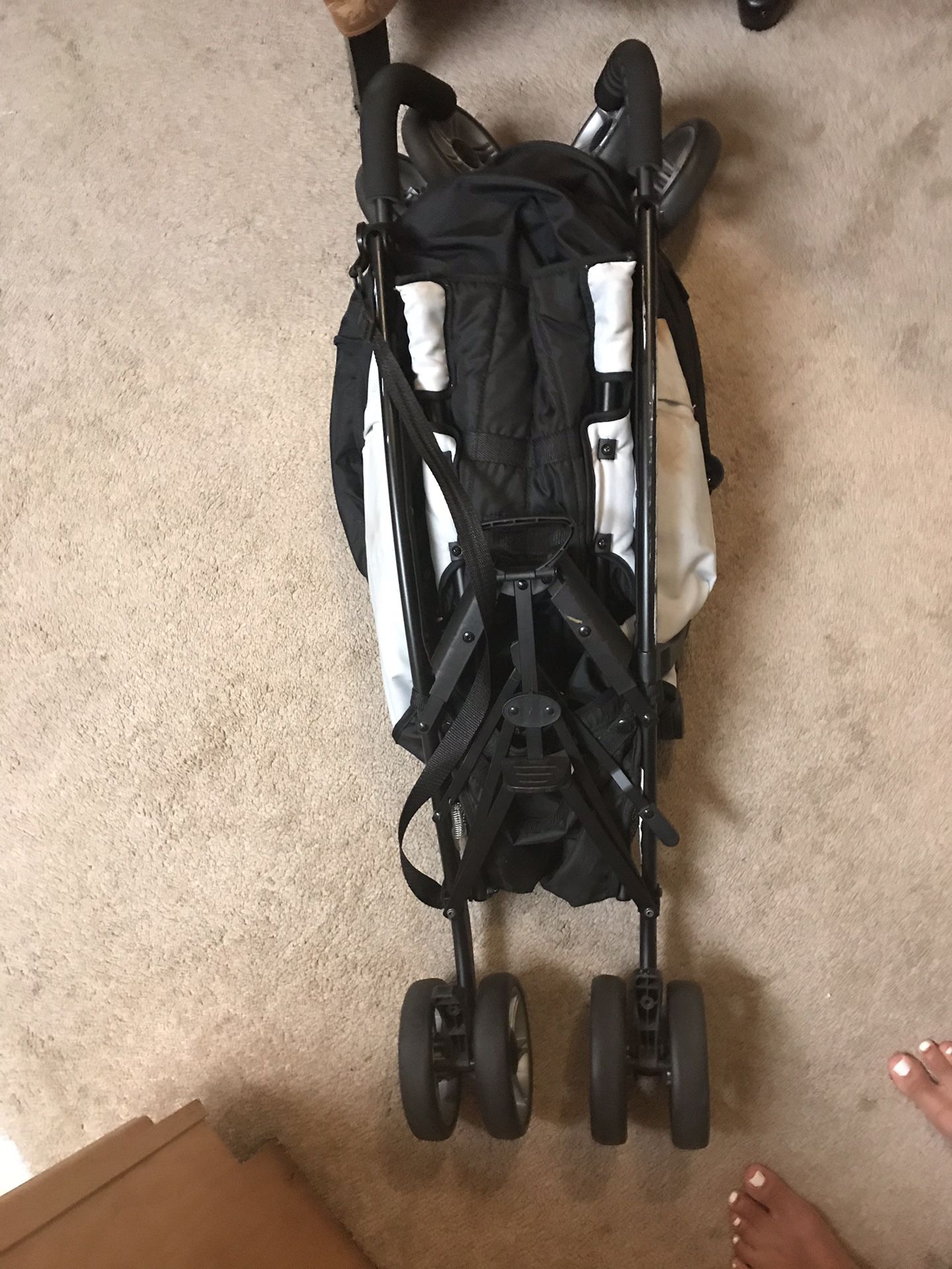 Black and Gray double Stroller 3D Flip