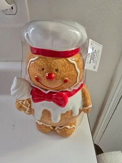 Brand New Gingerbread Man 8" H Cookie Jar