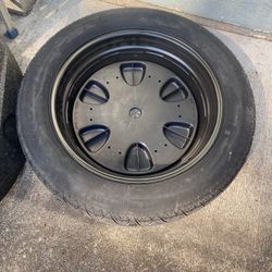 2008 Mercedes W211 Spare Wheel With Styrofoam Mount And Plastic Retaining Ring 