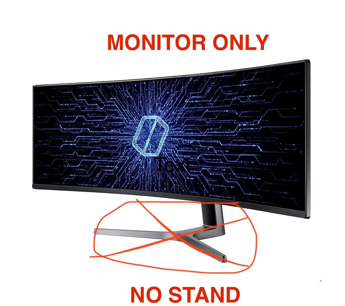 SAMSUNG 49” Odyssey CRG Series Dual QHD (5120x1440) Curved Gaming Monitor, 120Hz, QLED, HDR, Height Adjustable Stand, Radeon FreeSync
