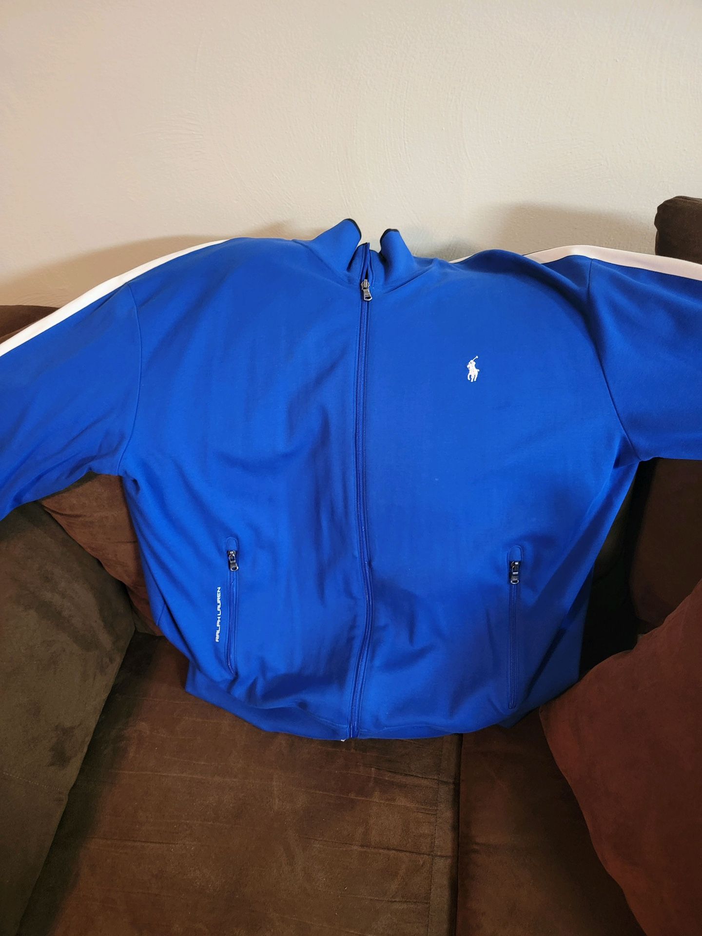 EVERYTHING $180 Blue Polo Jacket 2x $85 Black Timberland Coat $100 Grey Polo Sweats 2x $35 Blue Polo Shirt 2x $30