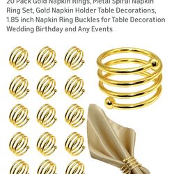 GOLD SPIRAL NAPKIN RINGS