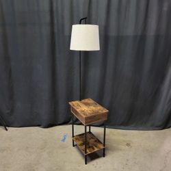 End Table with Floor Lamp