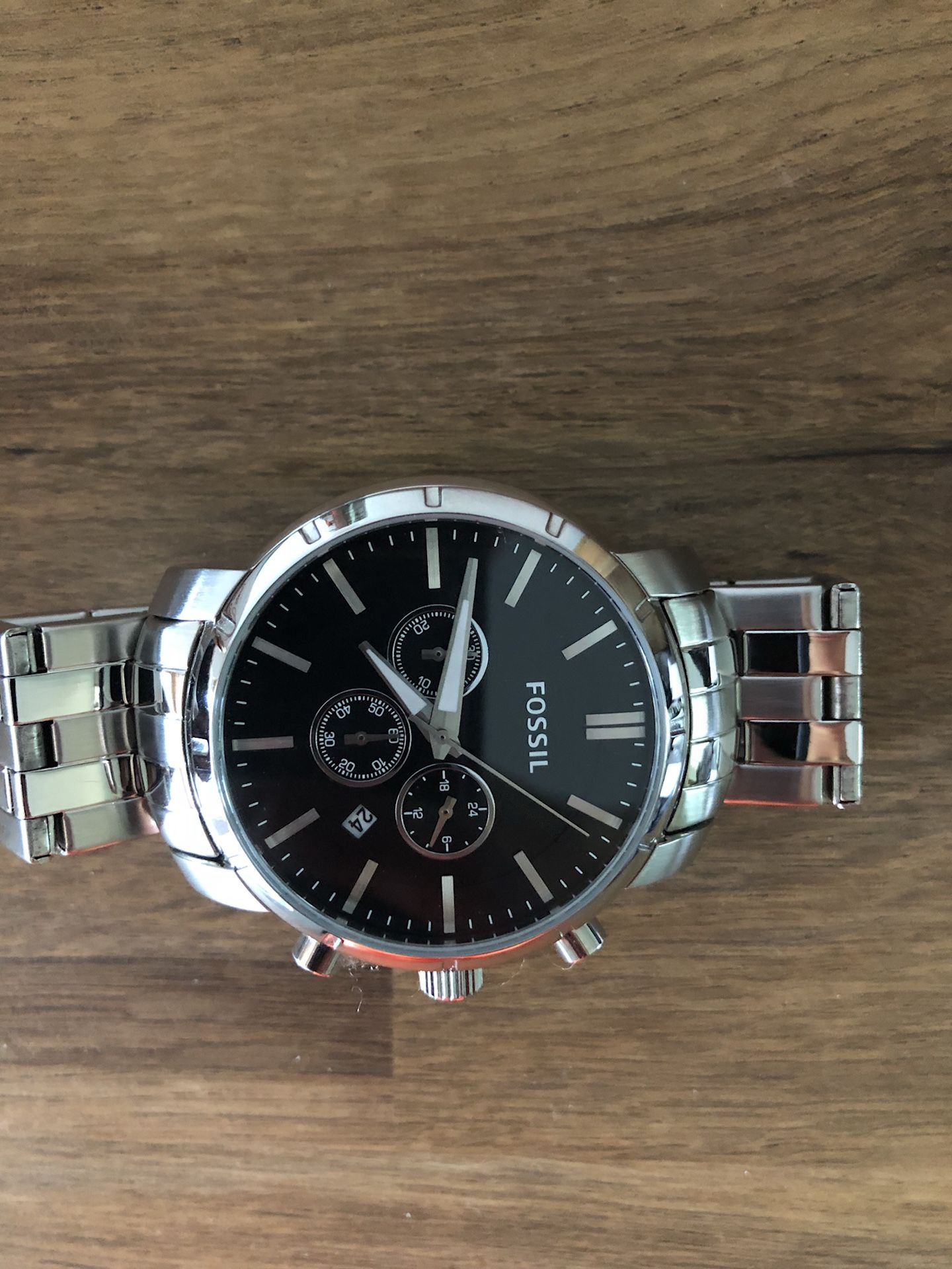 Fossil Lance Chronograph Black Dial Silver Tone Men s Watch BQ1278IE for Sale in Springfield MO OfferUp