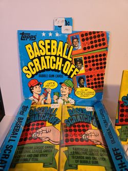 1981 TOPPS Baseball Scratch-Off Tradinig Card Wax Packs !