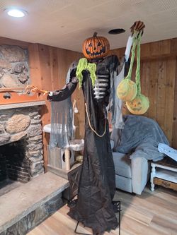 Giant Halloween Pumpkin Reaper Decoration