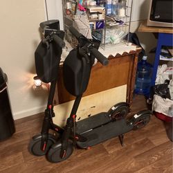 Two Electric Scooters 3 Speed Folding W/bells &F.+BLights