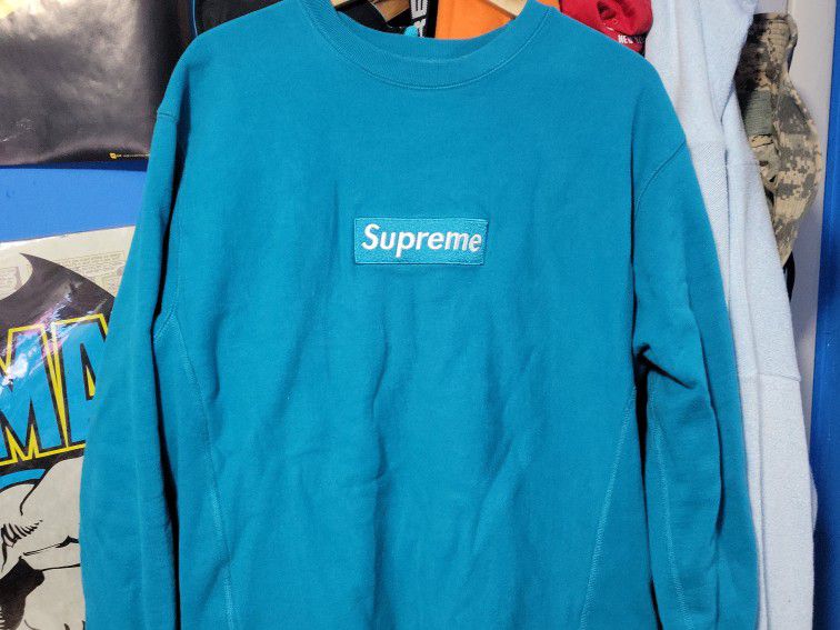 Supreme Box Logo Crewneck Sweatshirt XL Bright Royal 2018
