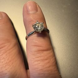 1 Natural Diamond…14 Karat White Gold Solitaire 