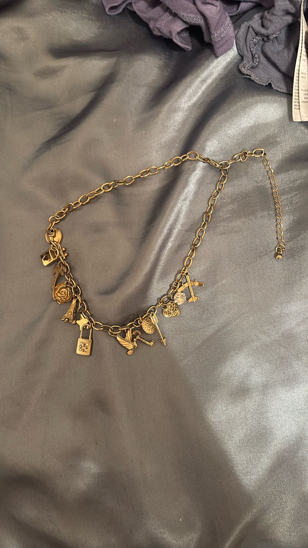 gold charm necklace