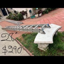 Excellent Condition, 28 Feet And More Sizes Available Aluminum Extension Ladders 