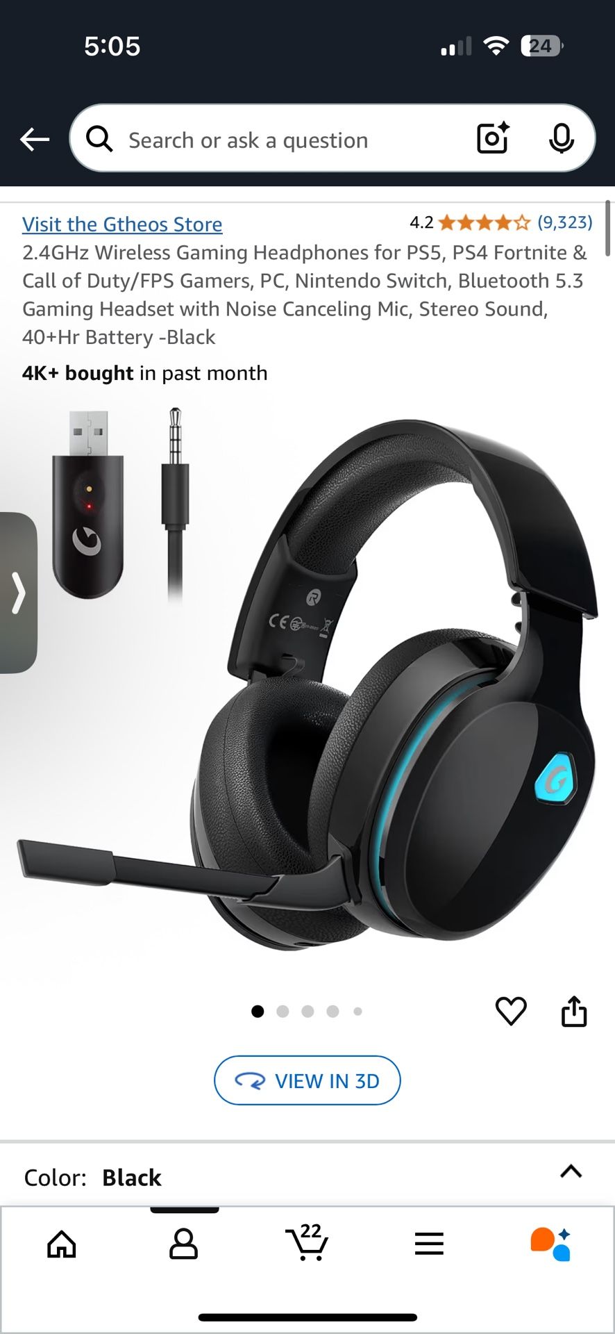 Gtheos Wireless Gaming Headset – Brand New Audífonos Gamer Gtheos Inalámbricos – Totalmente Nuevos